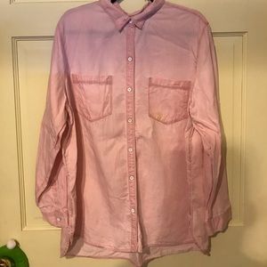 Women’s XXL Pink Tencel Button Up Shirt